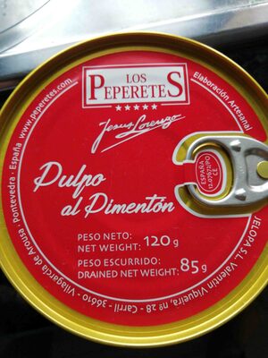 Pulpo al pimentón front packaging