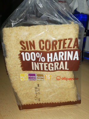 Pan de molde sin corteza harina integral