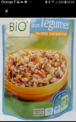 Duo de quinoa aux légumes front packaging