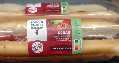 Kebab - kebab z kurczaka, kapusta pekińska, czerwona papryka