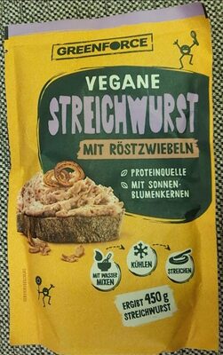 vegane Streichwurst (mit Röstzwiebeln)
