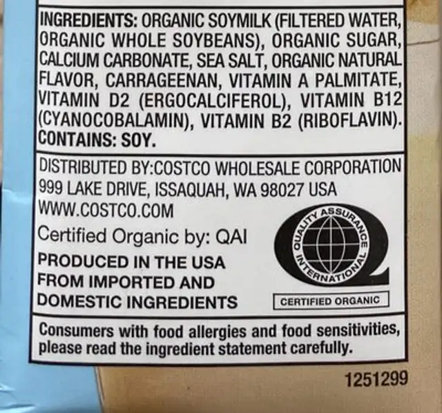 Unknown ingredients label
