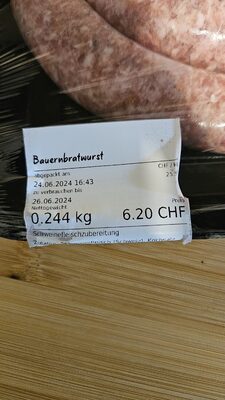 Bauernbratwurst Schweinefleisch