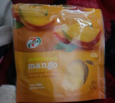 sweetened mangos front packaging