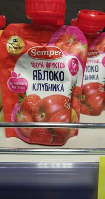 Пюре Semper яблоко клубника