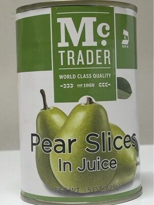 Pear slices front packaging