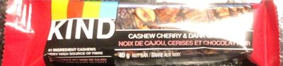 Noix de cajou, cerises et choco noir front packaging