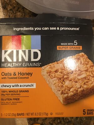 Healthy Grains Bar Oats & Honey With Toasted Coconut