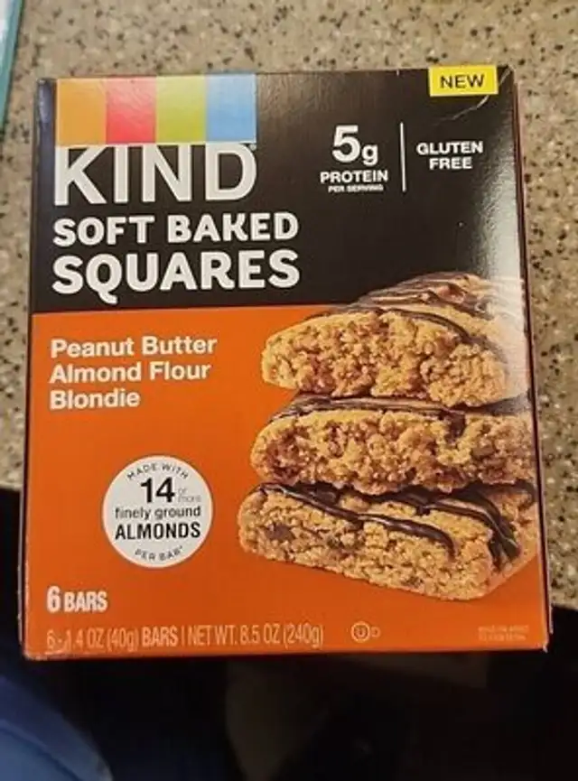 Peanut butter almond flour blondie front packaging