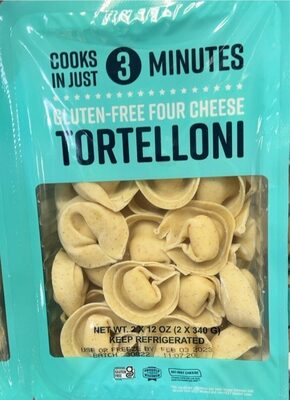 Gluten-Free Four Cheese Tortelloni front packaging