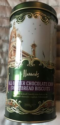 All-Butter Chocolate Chip Shortbread Biscuits front packaging