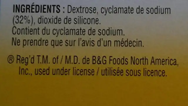 Sugar Twin, Calorie Free Sweetener Packets ingredients label