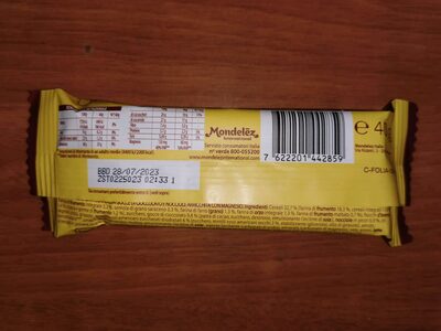 barretta ai cereali integrali nutrition facts table