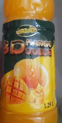3D mango juice front packaging