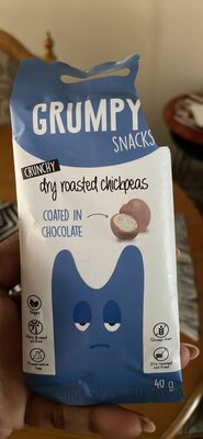 dry roasted chickpeas coated in chocolate