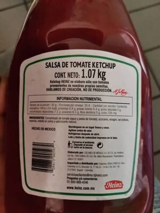 heinz ingredients label