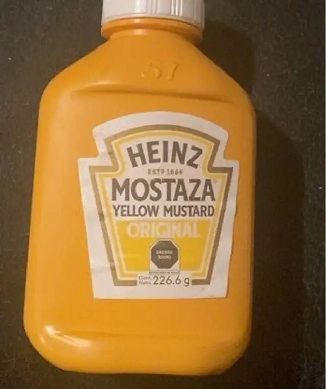 Mostaza front packaging