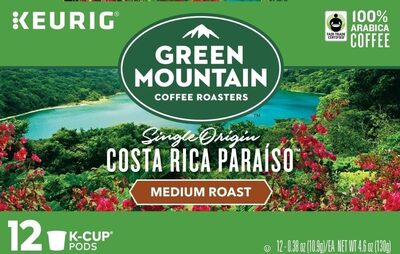 Green mountain costa rica coffee k-cup pods