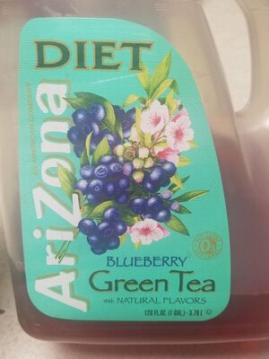 Diet Green Tea, Blueberry front packaging