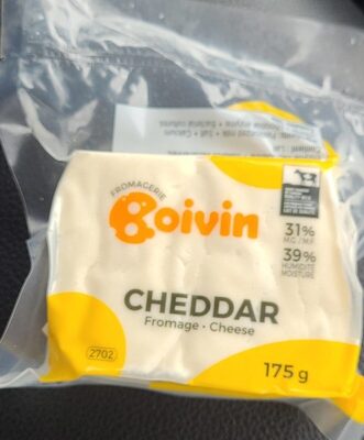 Fromage cheddar front packaging