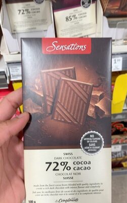 Dark chocolate front packaging