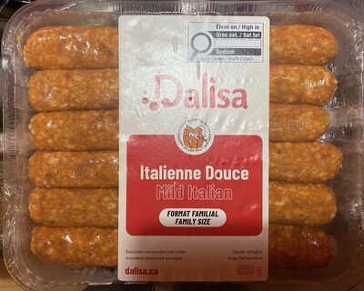 Saucisse Italienne douce front packaging