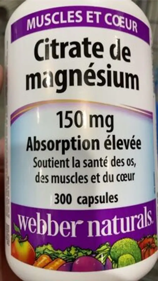 Citrate de magnésium front packaging
