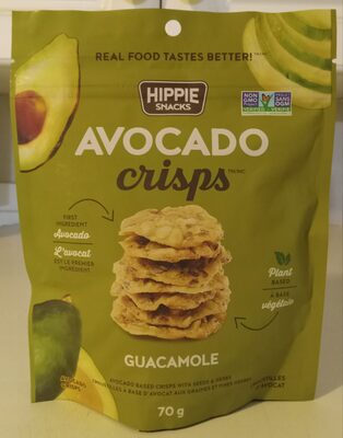 Avocado Crisps, Guacamole front packaging