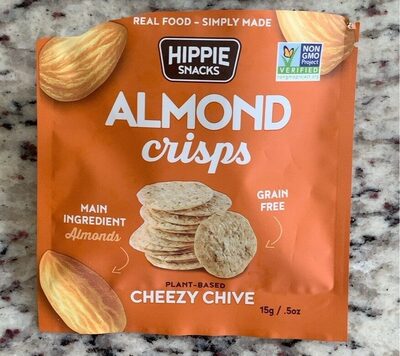 Almond Crisps - Cheezy Chive front packaging