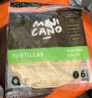 Tortillas huile d’olive front packaging