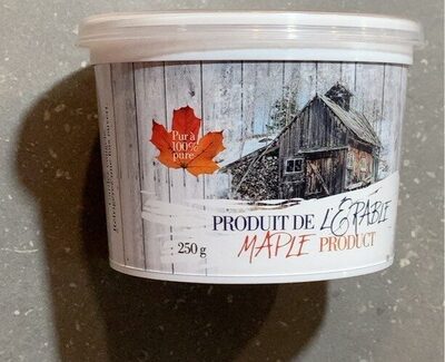 Beurre d’érable front packaging