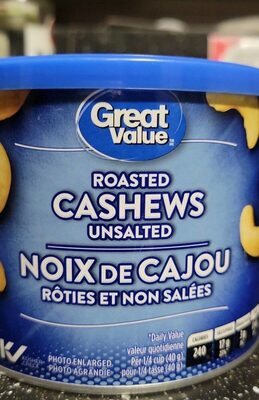 Roasted Cashews Unsalted