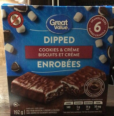 Barre granola Biscuits et crème enrobées