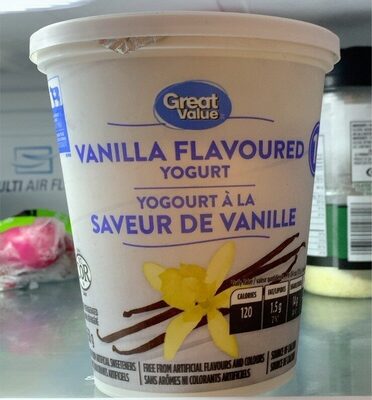Vanilla flavored yogurt