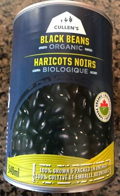 Organic black beans front packaging