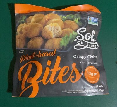 Meatless Crispy Chik'n Bites with BBQ Sauce front packaging