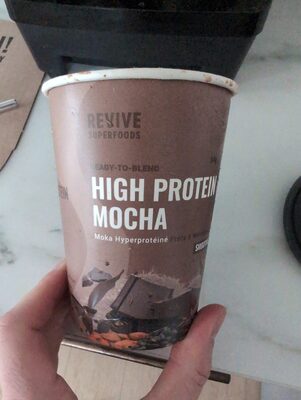 High protein mocha front packaging