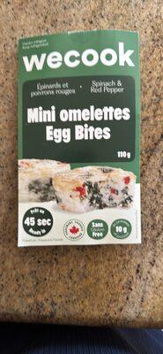 Mini omelettes Egg Bites Spinach & Red Pepper front packaging