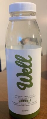 Greens cold pressed juice front packaging