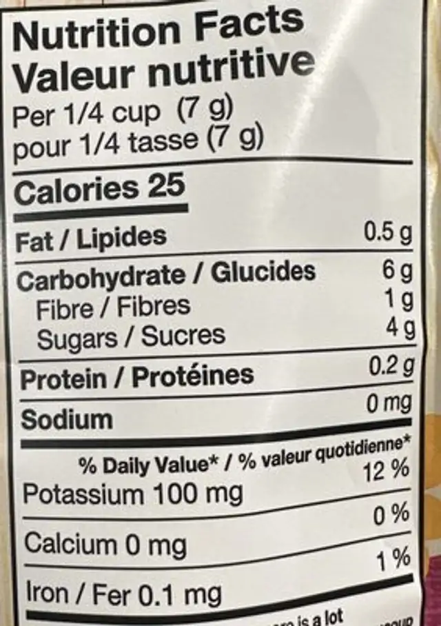 Mushies Beetberry with Coconut Cream nutrition facts table