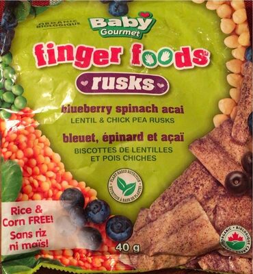 Blueberry Spinach Acai Lentil and Chickpea Wafers