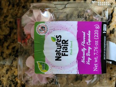 Naturally flavored very berry cupcakes