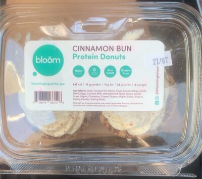 Protein cinnamon bun front packaging