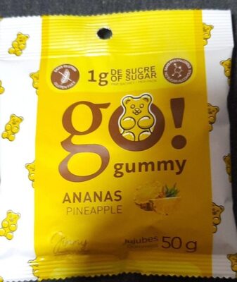 Go Gummy Pineapple front packaging