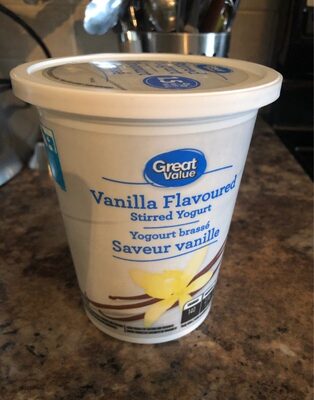 Yogourt brassé de saveur vanielle