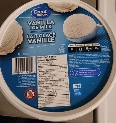 Vanilla Ice Milk front packaging