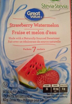 Saveur melon d'eau et fraise front packaging