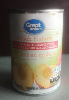 Peach halves front packaging