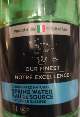 Carbonated natural spring water