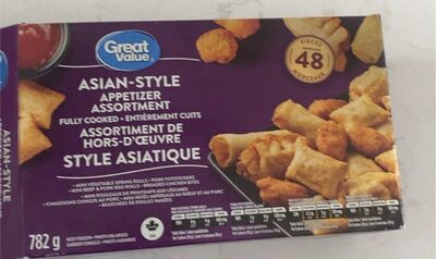 Great value Asian Apetizers front packaging